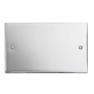Contactum iConic 2 gang Polished Chrome Blank Plate