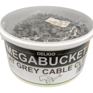 Flat Grey Cable Clips Megabucket