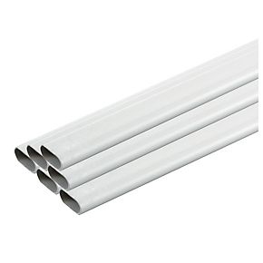 Plastic Oval Conduit 16mm x 3M Length Pack of 50