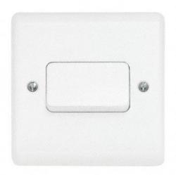 Contactum Aspire white 3 pole fan isolator. Modern switches and sockets