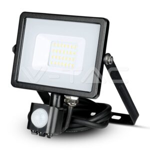V-TAC 20W LED Floodlight With PIR Motion Sensor (6400K)