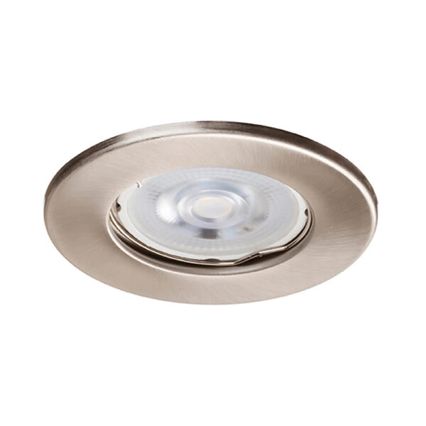 RA Ignis Brushed Chrome Fire Rated Downlights GU10 Bezel