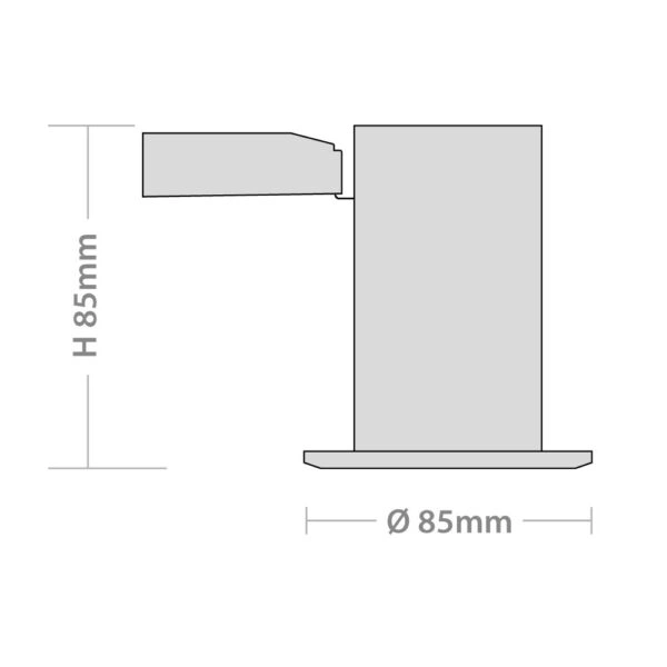 RA Ignis Brushed Chrome Fire Rated Downlights GU10 Line Diagram