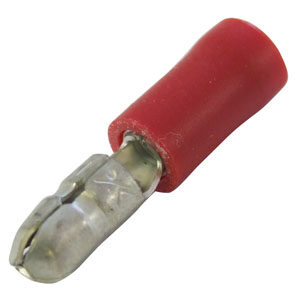 1.5mm x 4mm Red Male Bullet Cable Lugs Per 100