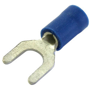 2.5mm x 4.3mm Blue Fork Cable Lugs Per 100