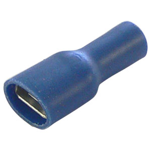 2.5mm x 6.3mm Blue Fully Insulated Female Cable Lugs Per 100