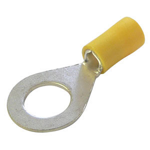 6mm x 6.5mm Yellow Ring Cable Lugs Per 100