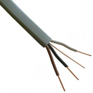 3 CORE 13 AMP ROUND WHITE PVC MAINS ELECTRICAL CABLE 1.5MM SOLD BY THE METER 