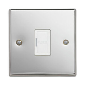 Contactum iConic 13A unswitched spur in polished chrome