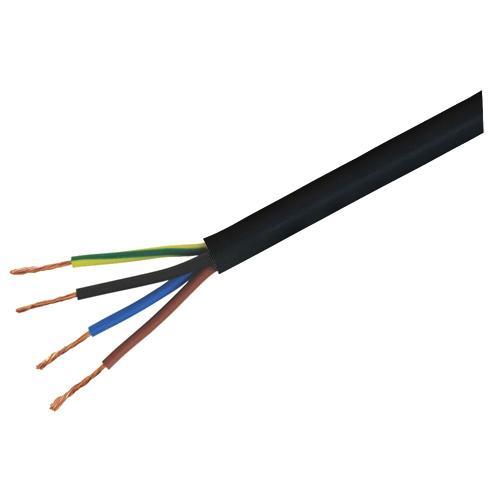 2.5mm 4 Core Black Flex Cable Per Metre (20A)