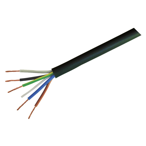 0.75mm 5 Core Black Flex Cable Per Metre (6A)