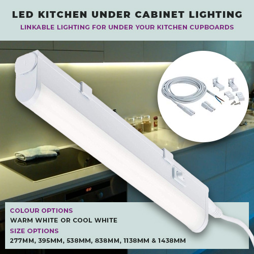 9W LED Under Counter Lighting 538mm Warm White 3000K