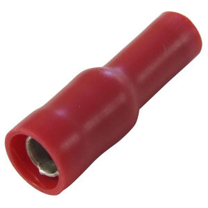 1.5mm x 4mm Red Female Bullet Cable Lugs Per 100