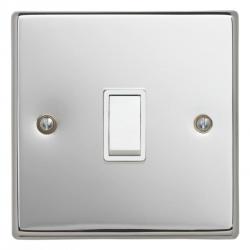 contactum iconic slimline 1 Gang 2 way switch. Modern switches polished chrome modern wall switches