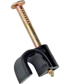 7-10mm Black round cable clips per 100