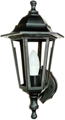 4W LED Carriage Lantern Light Black