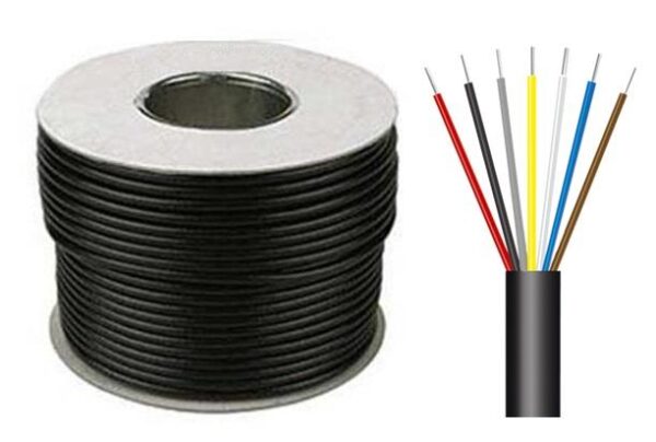0.75mm 7 Core Black Flex Cable 50m Drum (6A)