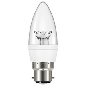 Venture 6W LED Clear Dimmable Candle Lamp B22