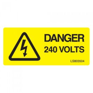 Danger 240 Volts Label - LS803504