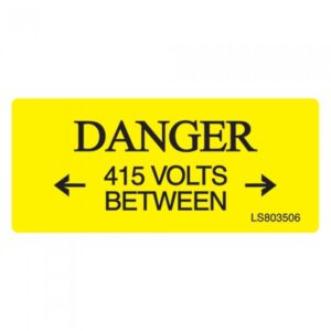 Danger 415 Between Volts Label - LS803526