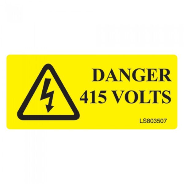 Danger 415 Volts Label - LS803507
