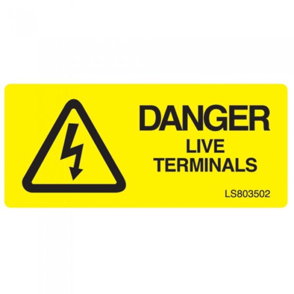 Danger Live Terminals Label - LS803502
