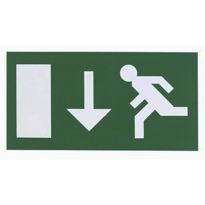 Emergency lights - Exit Legend For Exit Box - Down