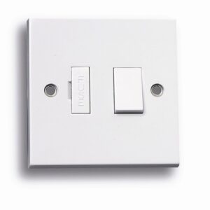 Niglon Standard White 13A Switched Fuse Spur . Niglon arctic edge modern switches and sockets