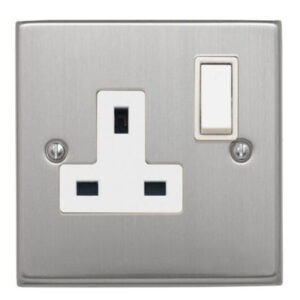 Satin chrome switches and sockets