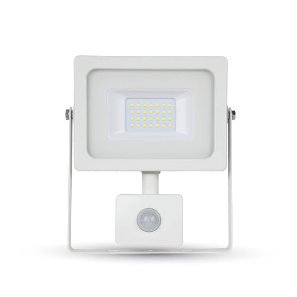 V-TAC 20W White LED Floodlight With PIR Motion Sensor 6400K