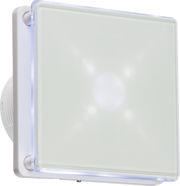Knightsbridge LED Backlit 4 Inch White Extractor Fan With Timer