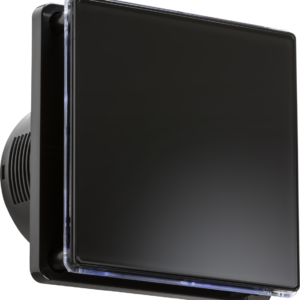 Knightsbridge LED Backlit 4 Inch Black Extractor Fan With Timer