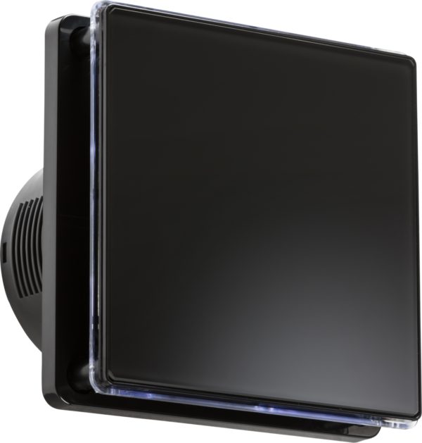 Knightsbridge LED Backlit 4 Inch Black Extractor Fan With Timer