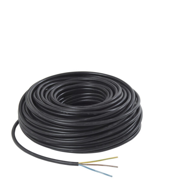 1.5mm 3 Core Black Flex Cable 25m Coil (16A)