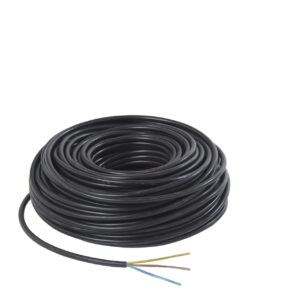 0.75mm 3 Core Black Flex Cable 25m Coil (6A)