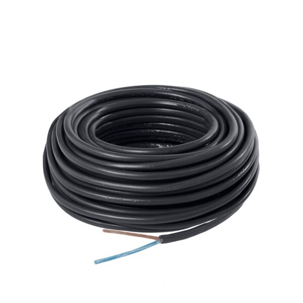 2.5mm 2 Core Black Flex Cable 25m Coil (25A)