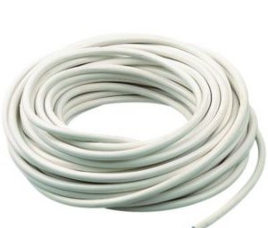 1mm 2 Core White Flex Cable 25m Coil (10A)