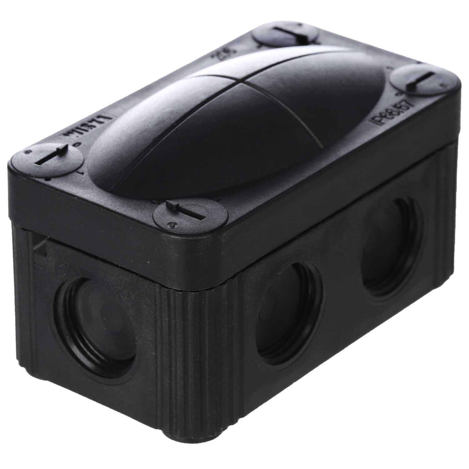Wiska IP66 Waterproof Black Junction Box 85 x 49 x 51mm